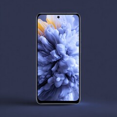 Abstract glass sphere formed from interwoven layers on a soft blue gradient background surface.