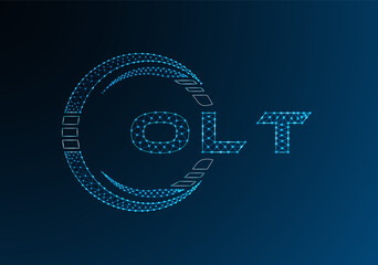 OLT low poly letter logo vector design. OLT lower poly logo design. Low poly logo.