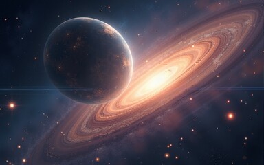 Cosmic exploration with time distortion and visual representation. High quality