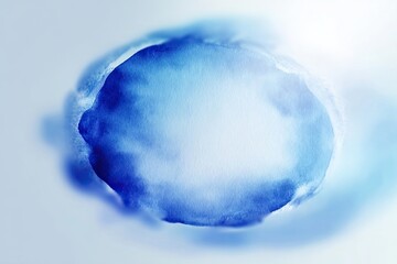 Fototapeta premium Abstract oval watercolor stain, light blue