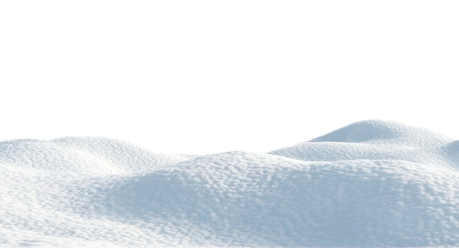 Frozen snowy drift with brilliant shine, cold light and nature background png.