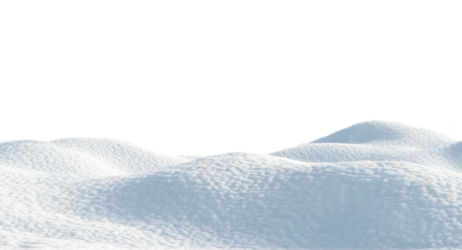Frozen snowy drift with brilliant shine, cold light and nature background png.