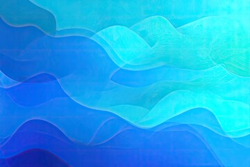 Abstract wavy layered blues