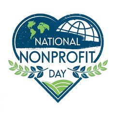 National nonprofit day, National nonprofit day art, National nonprofit day logo, National nonprofit day illustration,  National nonprofit day design.