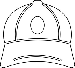 Baseball hat icon , black vector of sports cap group in line style, headwear fashion accessory symbols, adjustable snapback visor silhouette and outline isolated on transparent background