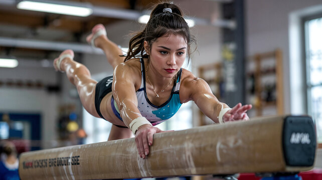 She practices a difficult routine - Powered by Adobe