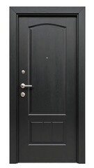 Obraz premium Black metal door with arched top