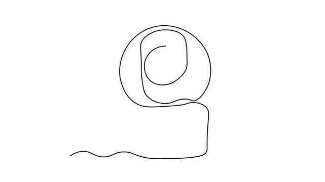 Abstract surveillance camera,baby monitor,Self drawing animation one continuous line draw, logo