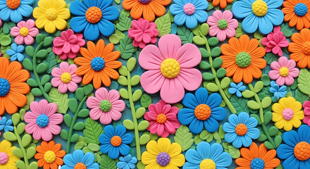 Colorful flower pattern background