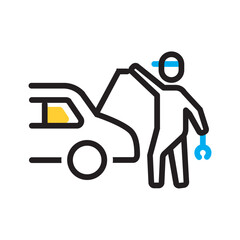 Vector multi color icon for Mechanic