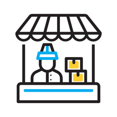 Vector multi color icon for Merchant