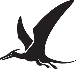 Flying Pteranodon dinosaur bird Silhouette Vector © Ashik Ar