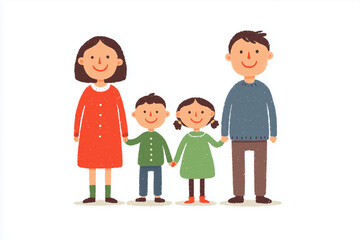 Happy family standing together, symbolizing love, unity, and support
