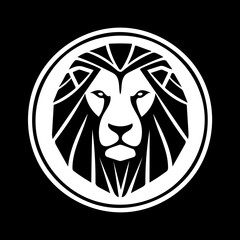 Obraz premium lion head vector illustration geomtric minimalism