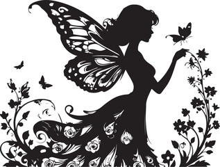 girl with butterfly