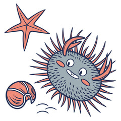 Obraz premium Sea Creatures Illustration