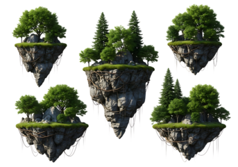 Floating islands cut out