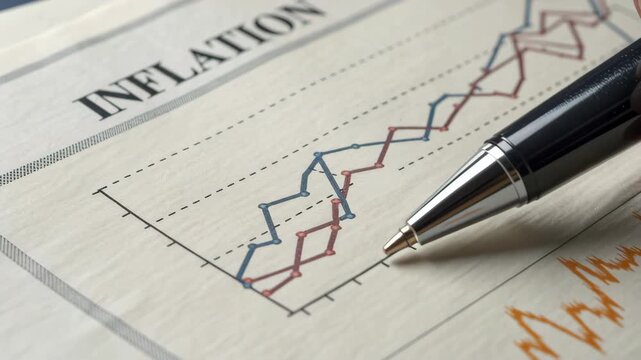 Invest tax inflation interest. Inflation Chart Graph Finance Investment Tax Analysis Business Economic Data Pen Highlight