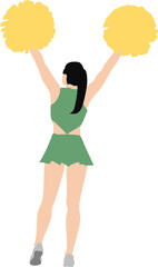 チアリーダーのイラスト