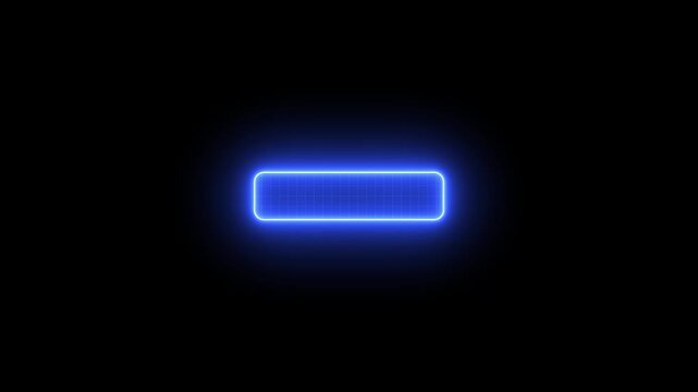Glowing minus symbol displayed on dark background, representing digital interface sign, 4k video