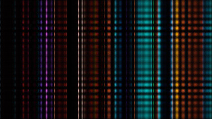 Abstract striped background in pointillism style with vivid multicolored dotted patterns.