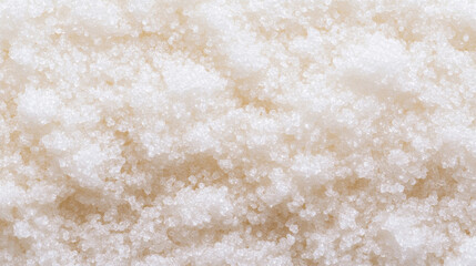 Macro shot of granulated crystal sugar. Sweet food ingredient for cooking, baking, or a background texture for food concept.