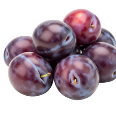 Obraz premium Ripe Plums on Transparent Background