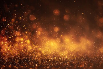 Abstract backdrop of warm golden light and glittering particles