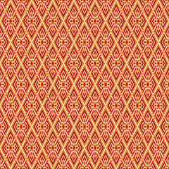 Geometric, seamless,pixel traditional ethnic, thai pattern, fabric pattern for textiles, rugs, wallpaper, clothing, sarong, batik, wrapping, embroidery, print, background, cover, illustration, vector.
