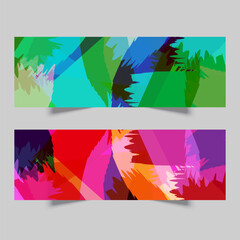 Colorful Grunge Banner Template Design