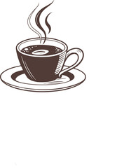 Realistic coffee cup vector illustration on a white background 