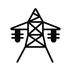 Here is a glyph style icon of electric pole