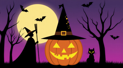 halloween background with pumpkin