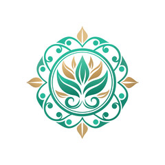 design-an-ornamental-floral-emblem-with-swirlig © jasmin