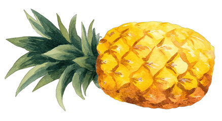 Watercolor pineapple illustration