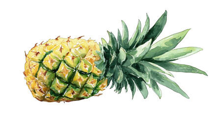 Watercolor illustration of a pineapple (1)