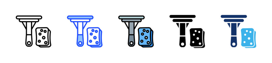 Window Cleaner Icon Collection With Multiple Styles