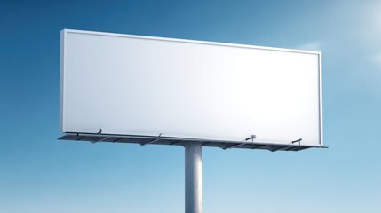 Obraz premium Blank Billboard Against a Clear Blue Sky Ready for Advertising or Marketing Campaign