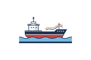 Obraz premium oil tanker ship with upward chart lines wave