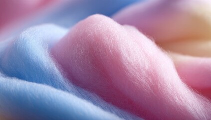 Close-up of pastel-colored fluffy candy