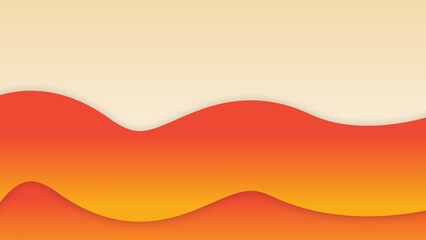 Abstract Warm Hues: Fluid Gradient Waves in Orange and Cream