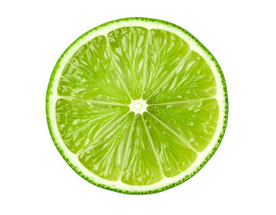 Half lime isolated on transparent background