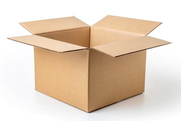 cardboard box on white.