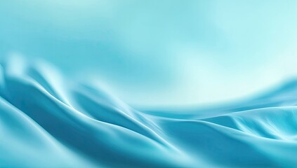 Fototapeta premium Smooth, flowing light-blue fabric folds