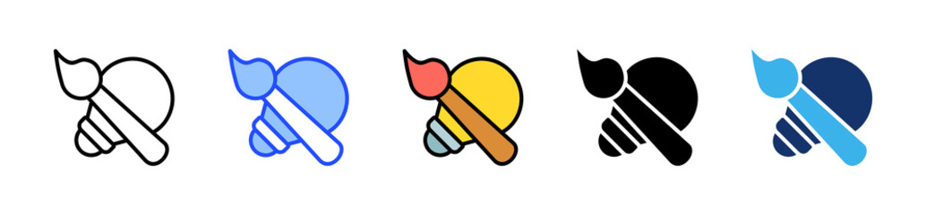 Creativity Icon Collection With Multiple Styles
