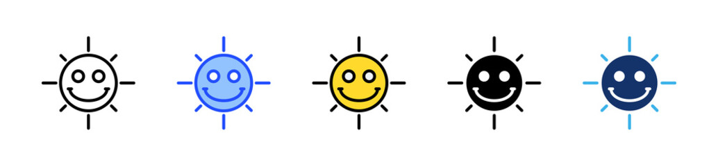 Positivity Icon Collection With Multiple Styles