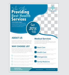 Medical flyer design creative and modern layout.