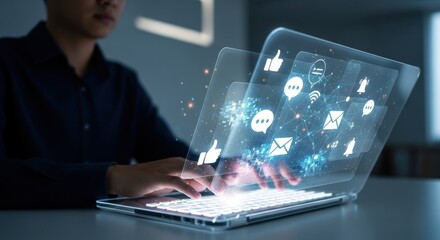 Fototapeta premium Digital Marketing Strategy Success Through Technology and Innovation
