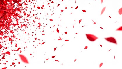 3D red confetti that floats down to celebrate