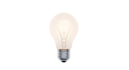 Light Bulb Glows Softly: Transparent Background